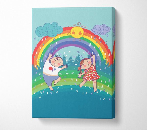  A Canvas Print of Rainbow Kids Canvas Wall Art