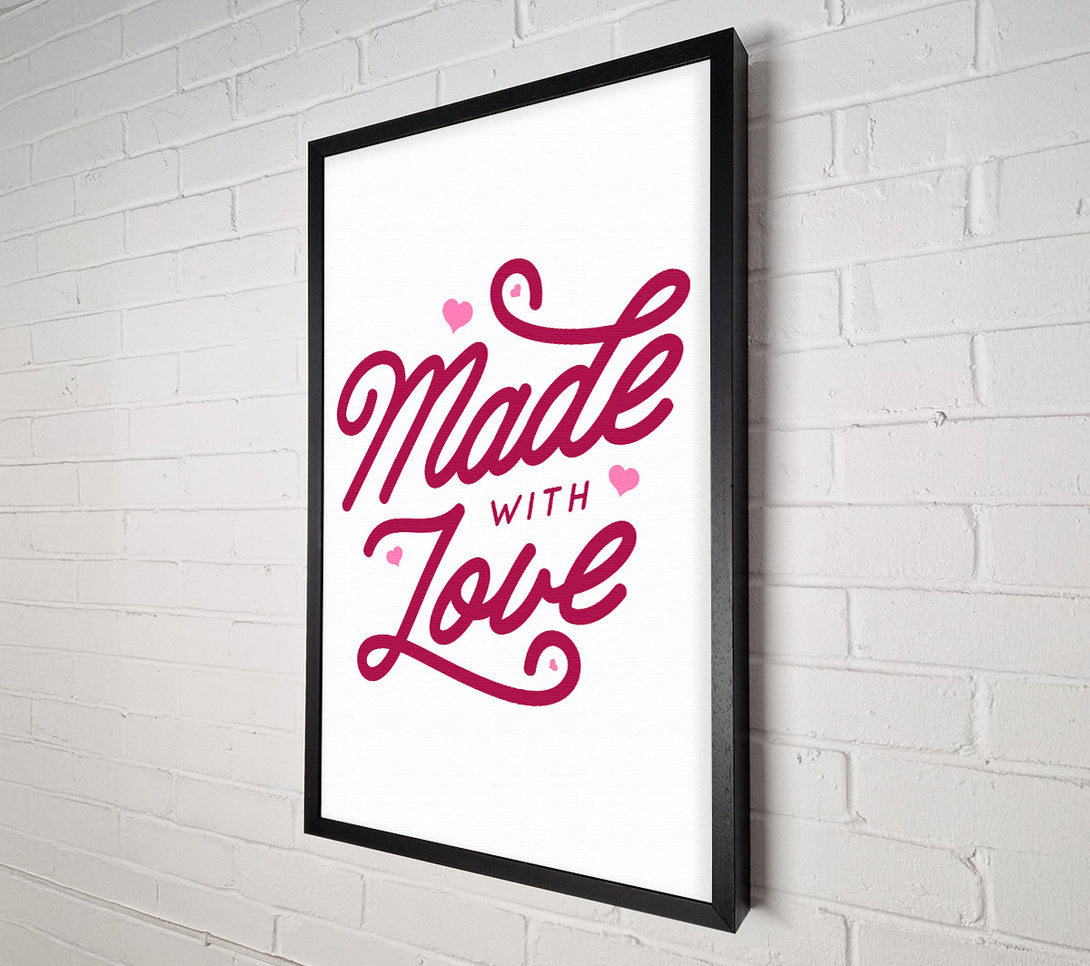  A Canvas Print of Made With Love Canvas Wall Art