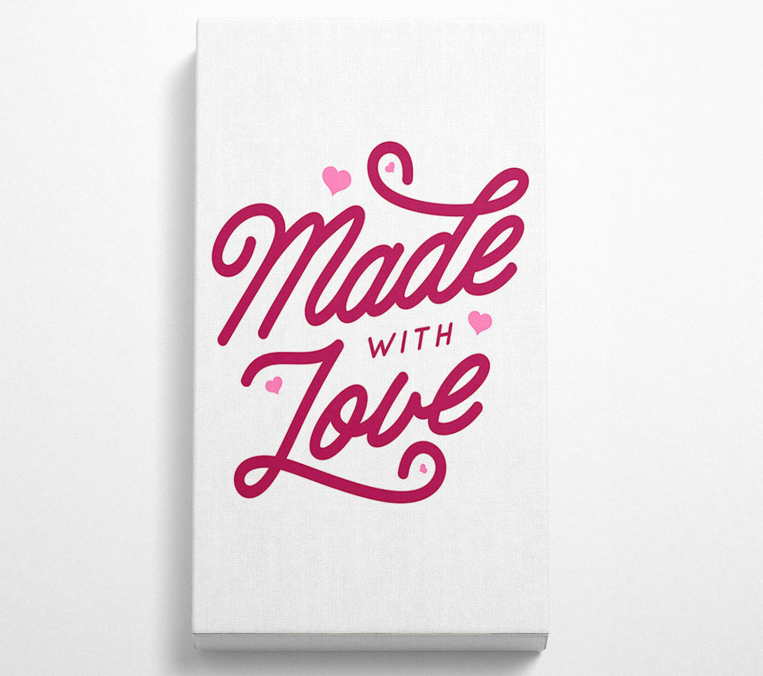  A Canvas Print of Made With Love Canvas Wall Art