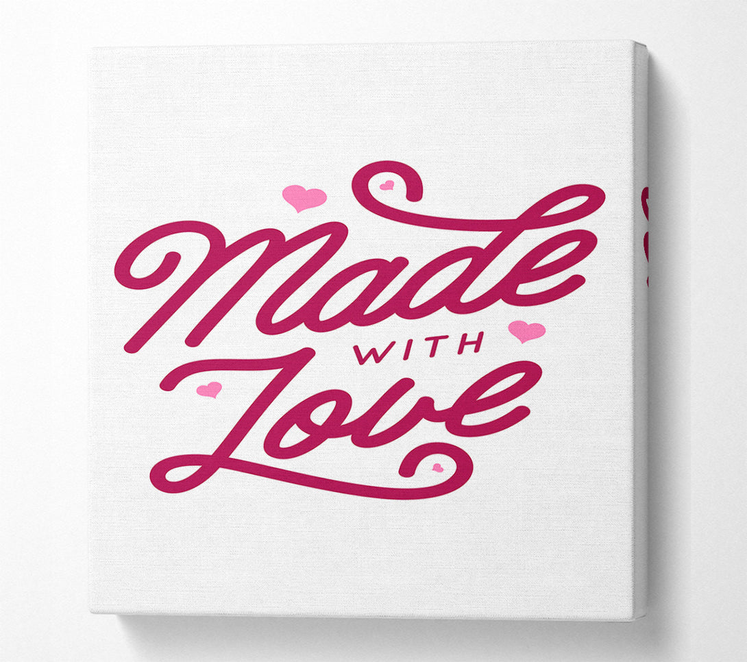  A Canvas Print of Made With Love Canvas Wall Art