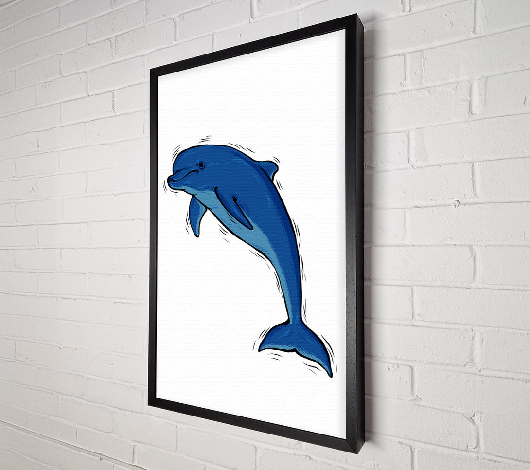  A Canvas Print of Dolphin Love Canvas Print
