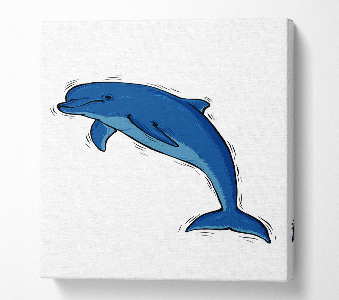  A Canvas Print of Dolphin Love Canvas Print