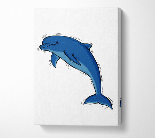  A Canvas Print of Dolphin Love Canvas Print