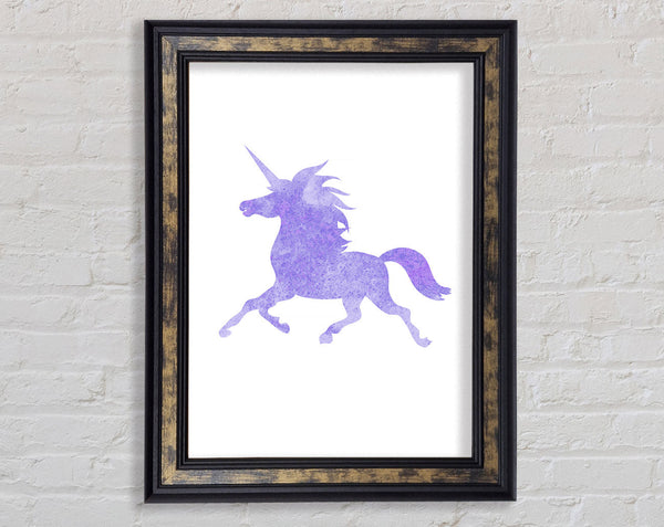 Purple Unicorn Framed Print