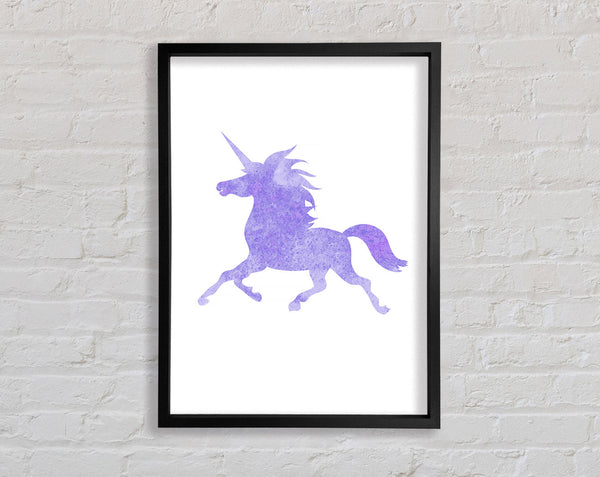 Purple Unicorn Framed Print