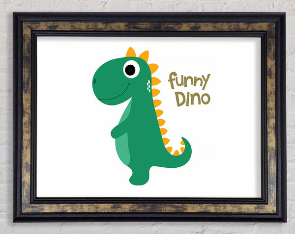Funny Dino Framed Print