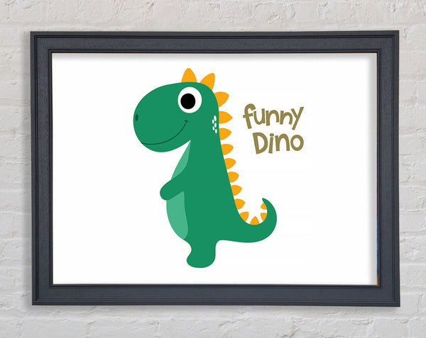 Funny Dino Framed Print