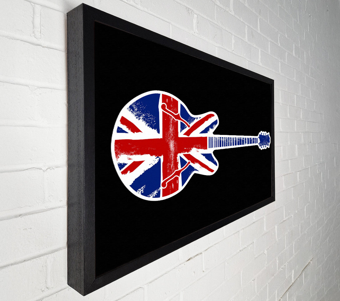  A Canvas Print of Guitar British Flag Canvas Wall Art