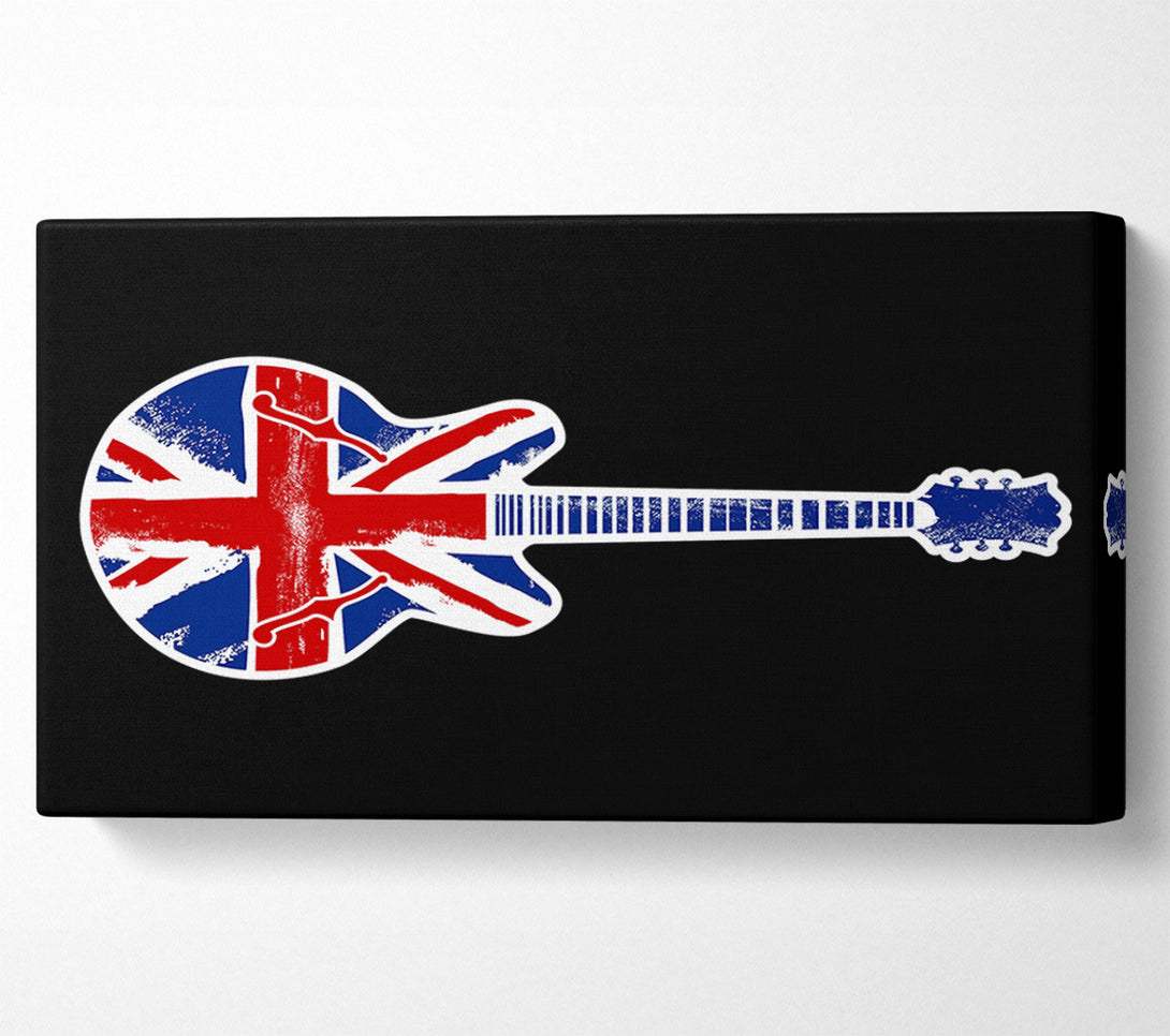  A Canvas Print of Guitar British Flag Canvas Wall Art