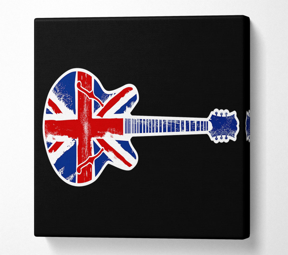  A Canvas Print of Guitar British Flag Canvas Wall Art
