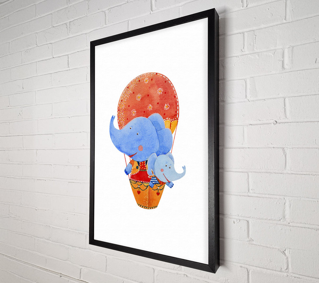  A Canvas Print of Elephant Balloon Ride Canvas Print
