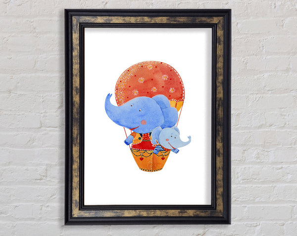 Elephant Balloon Ride Framed Print