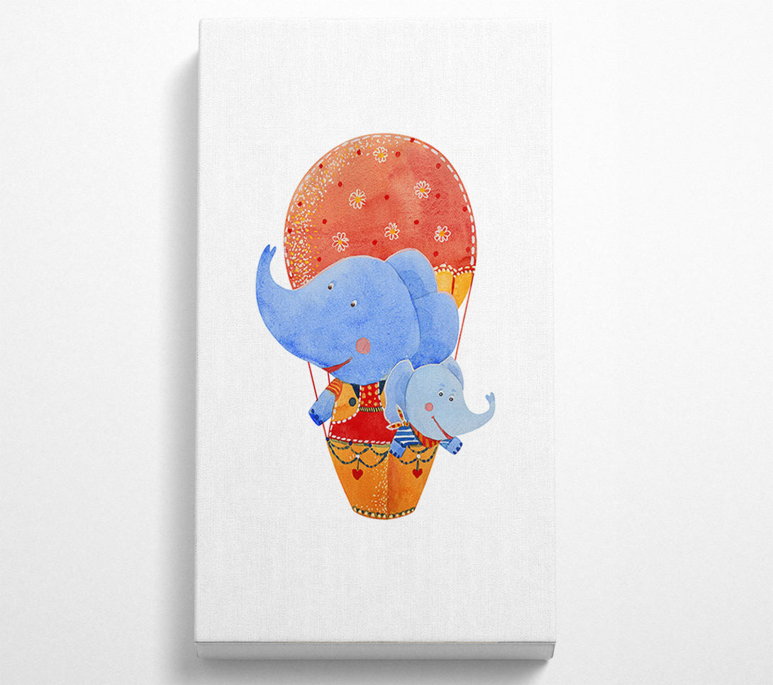  A Canvas Print of Elephant Balloon Ride Canvas Print
