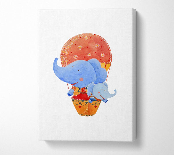  A Canvas Print of Elephant Balloon Ride Canvas Print