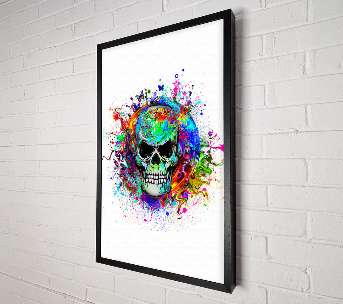  A Canvas Print of Skull Splash Canvas Print