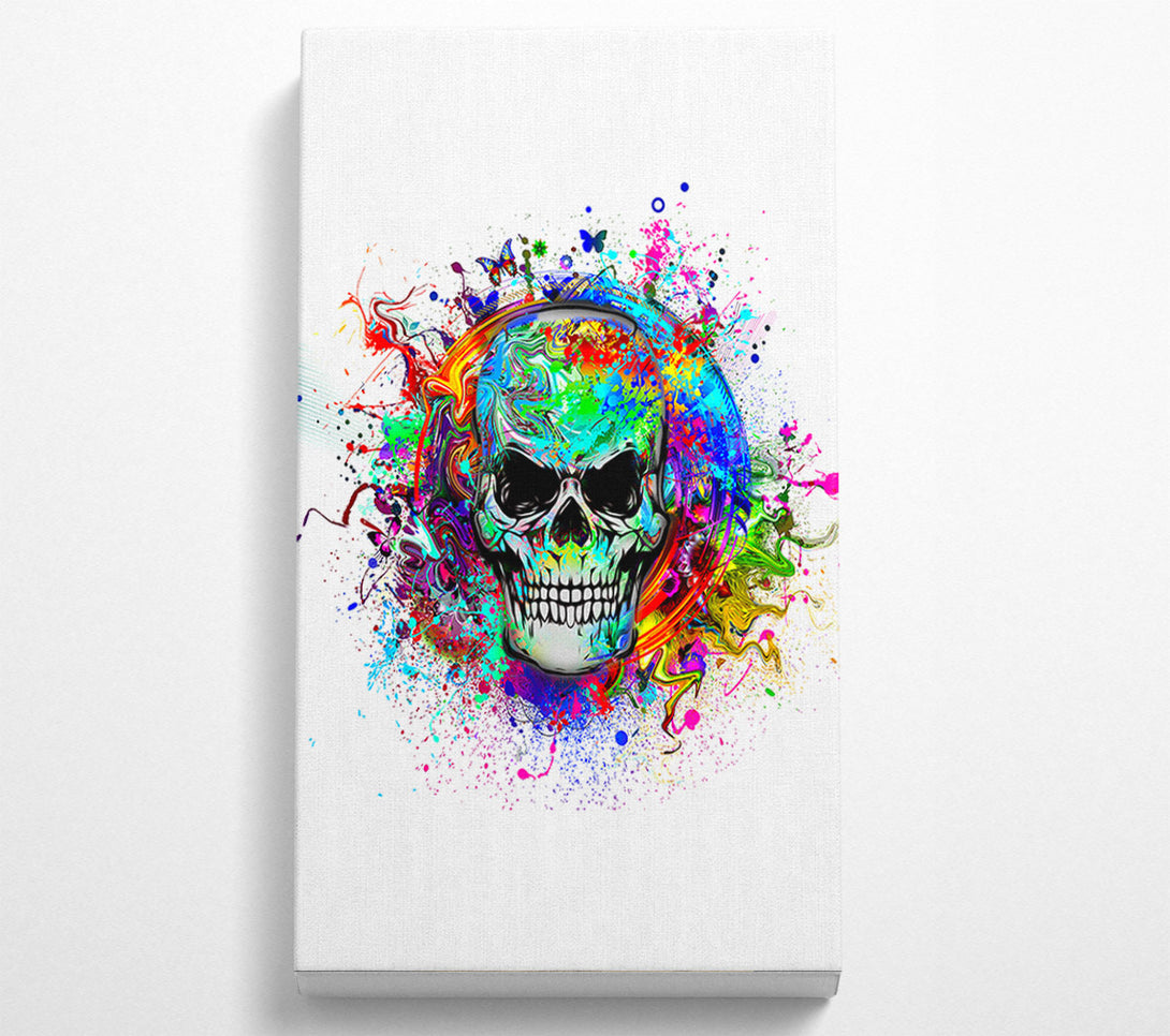  A Canvas Print of Skull Splash Canvas Print