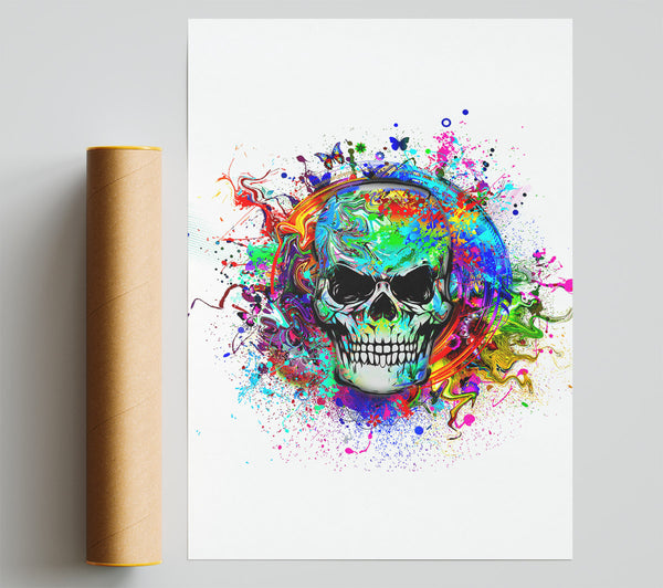 Skull Splash Poster