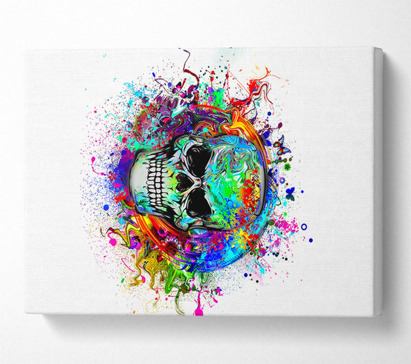  A Canvas Print of Skull Splash Canvas Print