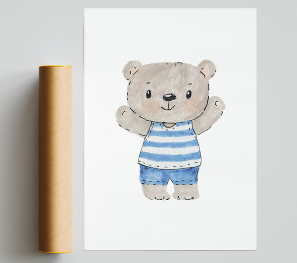 Teady Bear In His Pyjamas Poster