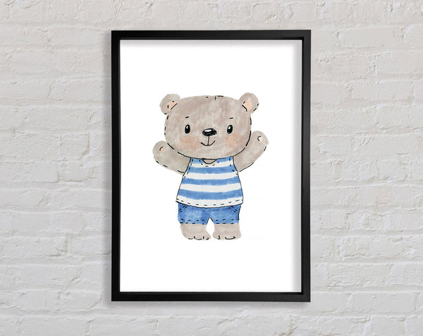 Teady Bear In His Pyjamas Framed Print
