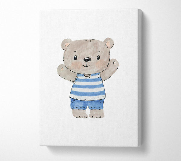  A Canvas Print of Teady Bear In His Pyjamas Canvas Print