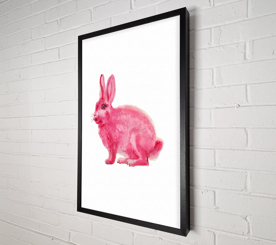  A Canvas Print of Pink Rabbit Love Canvas Print