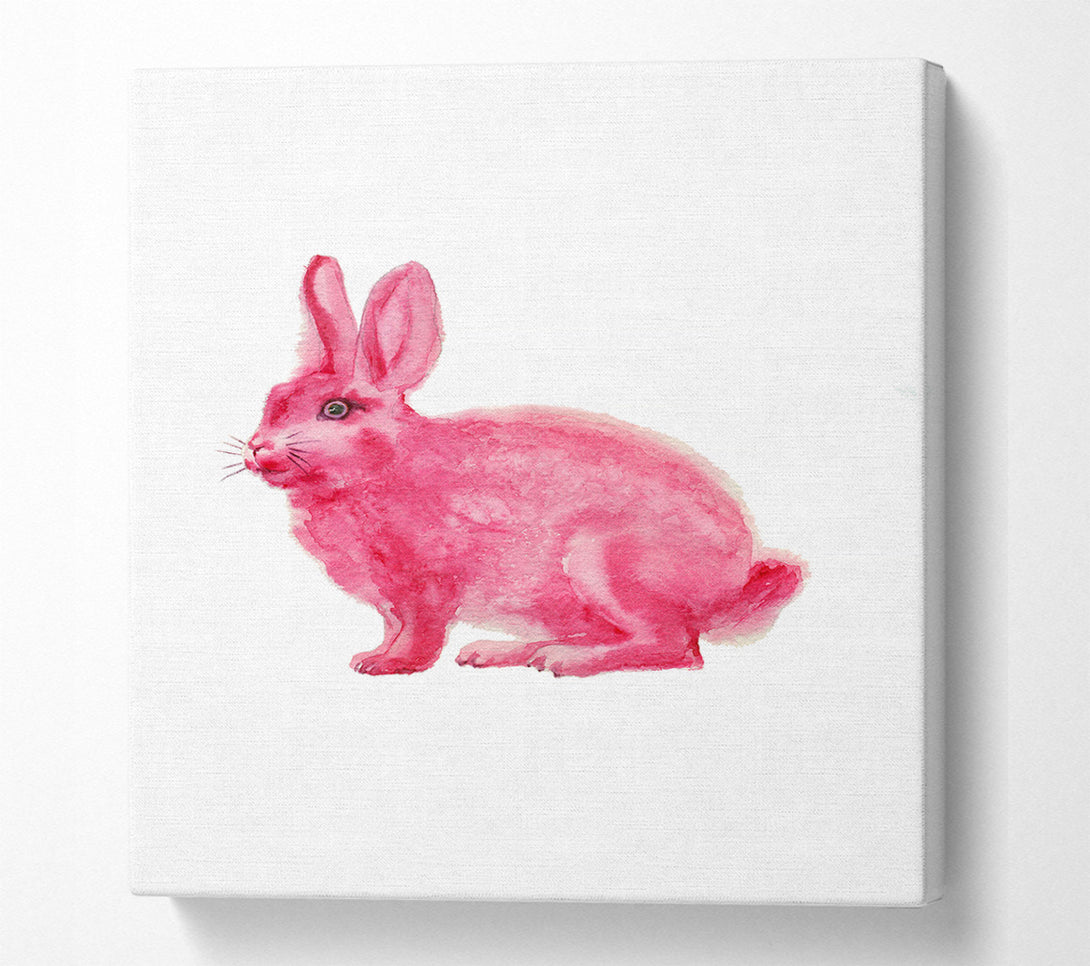  A Canvas Print of Pink Rabbit Love Canvas Print
