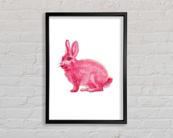 Pink Rabbit Love Framed Print