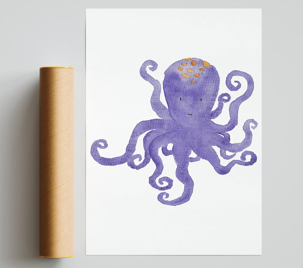 Purple Octopus Print