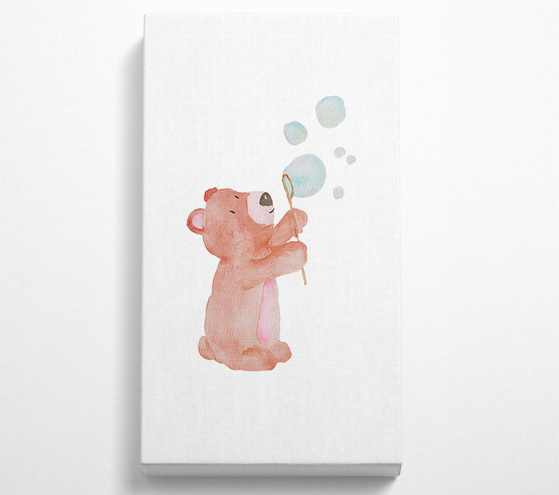  A Canvas Print of Bear Bubble Love Canvas Wall Art