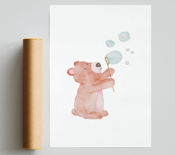 Bear Bubble Love Giclee Print