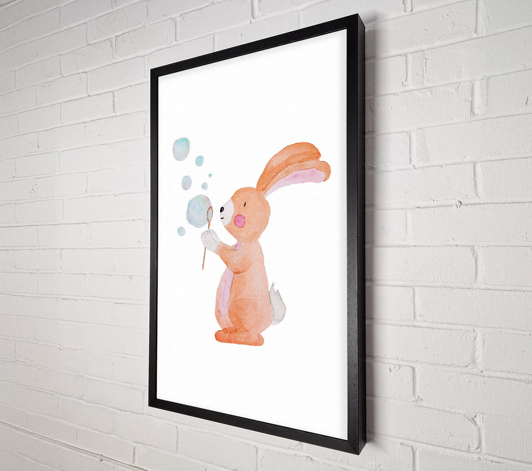  A Canvas Print of Bunny Bubble Love Canvas Art