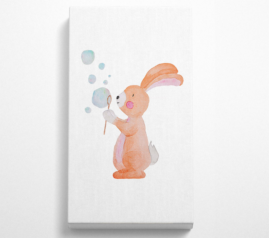  A Canvas Print of Bunny Bubble Love Canvas Art