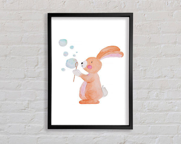 Bunny Bubble Love Framed Print