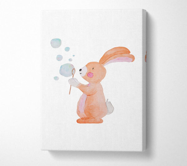  A Canvas Print of Bunny Bubble Love Canvas Art