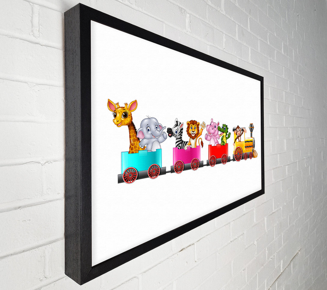  A Canvas Print of Jungle Friends Train Canvas Art