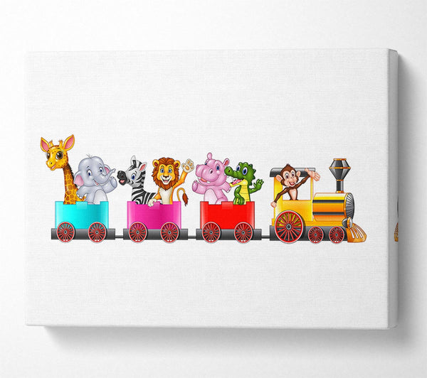  A Canvas Print of Jungle Friends Train Canvas Art