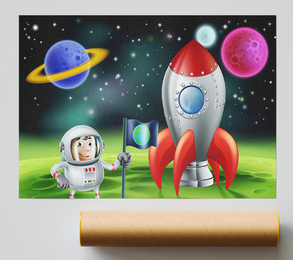 Space Boy Poster