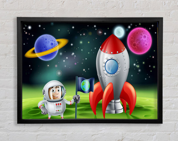 Space Boy Framed Print