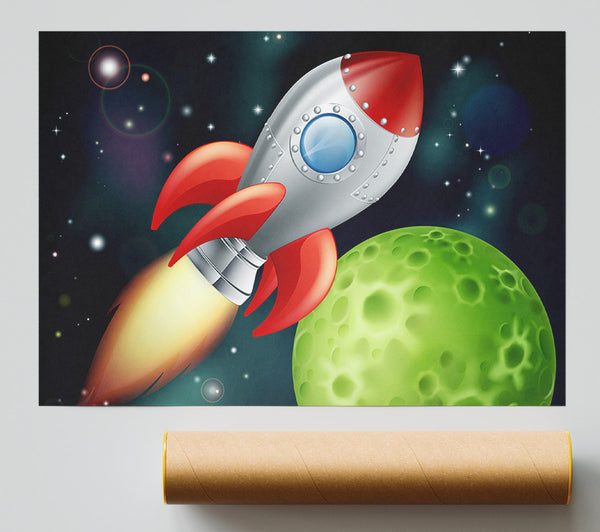 Spaceship Planets Giclee Print