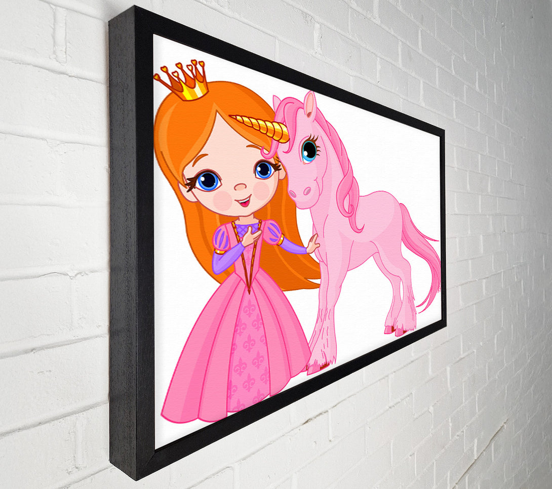  A Canvas Print of Princess And The Unicorn Canvas Art