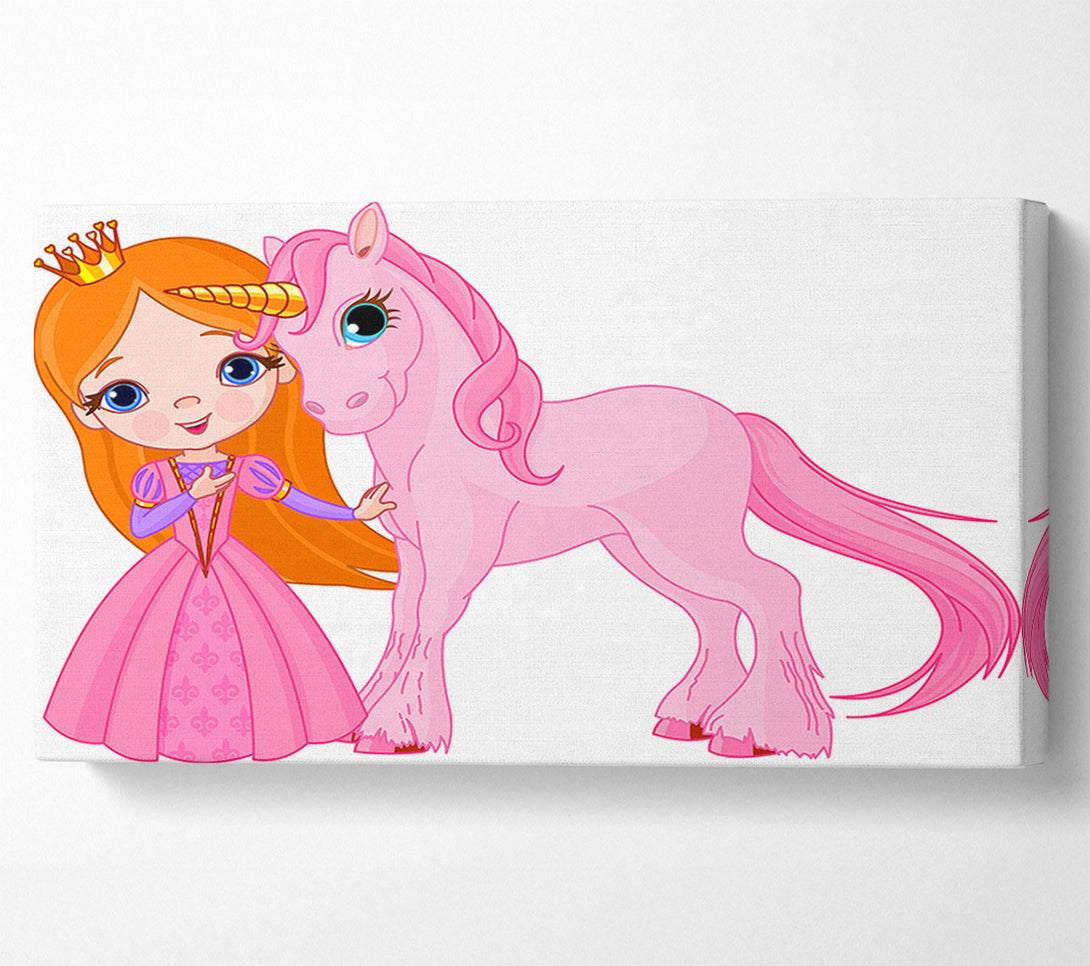  A Canvas Print of Princess And The Unicorn Canvas Art