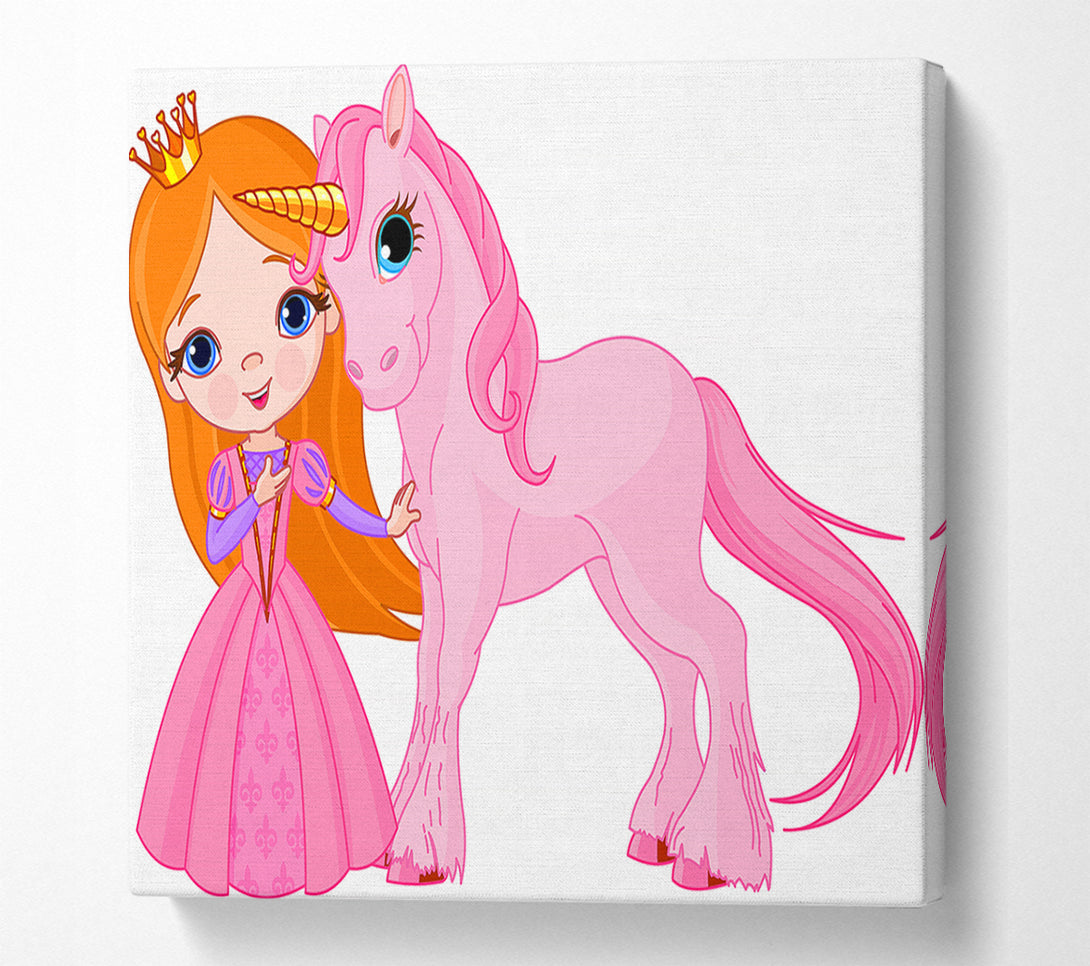  A Canvas Print of Princess And The Unicorn Canvas Art