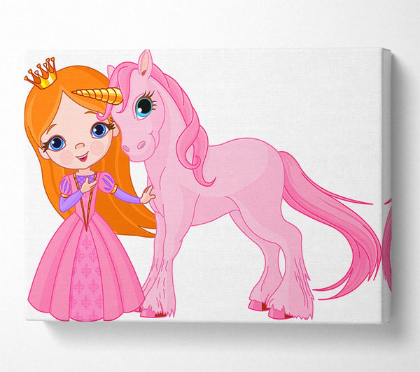  A Canvas Print of Princess And The Unicorn Canvas Art