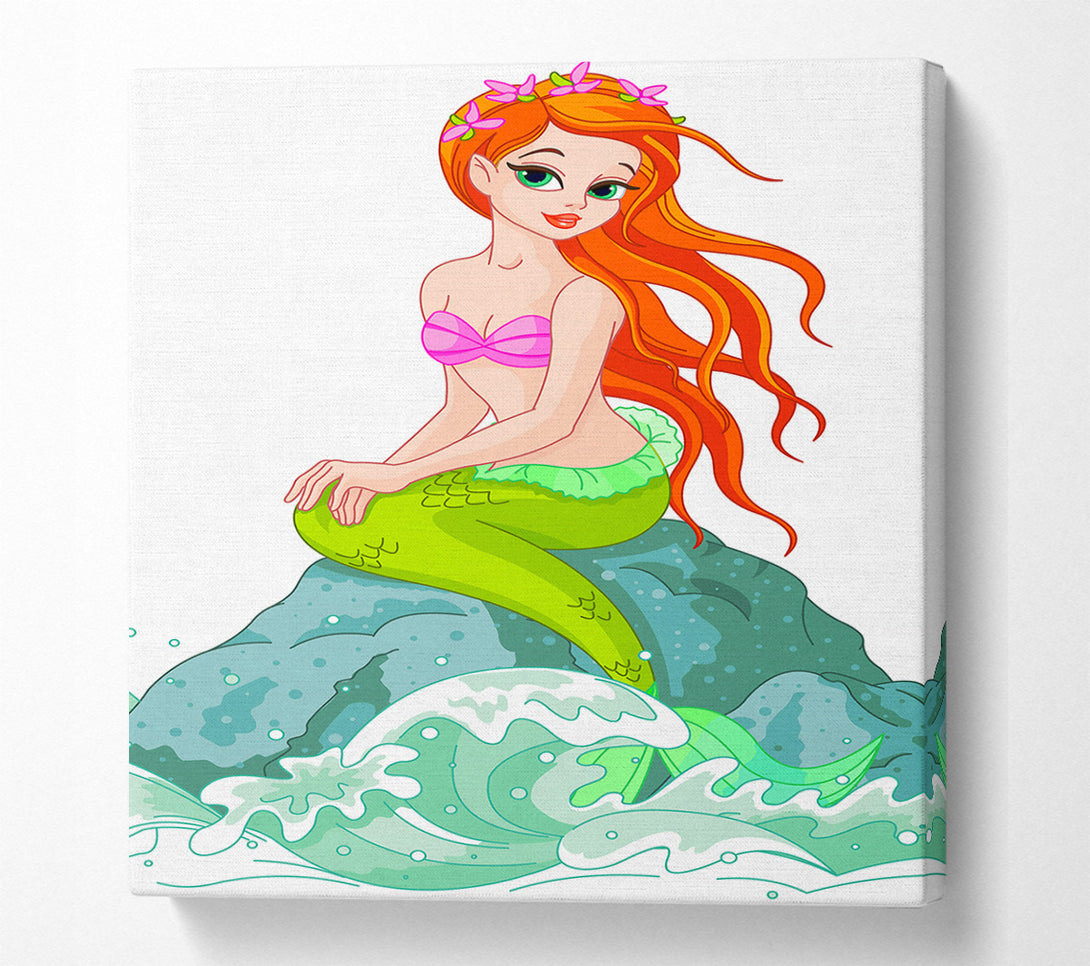  A Canvas Print of Mermaid Splash Canvas Wall Art