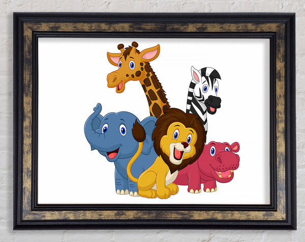 Jungle Friends 2 Framed Print
