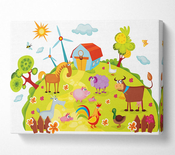  A Canvas Print of Farm Animals Canvas Art