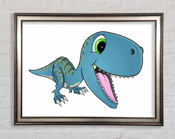 Happy Dinosaur Framed Print