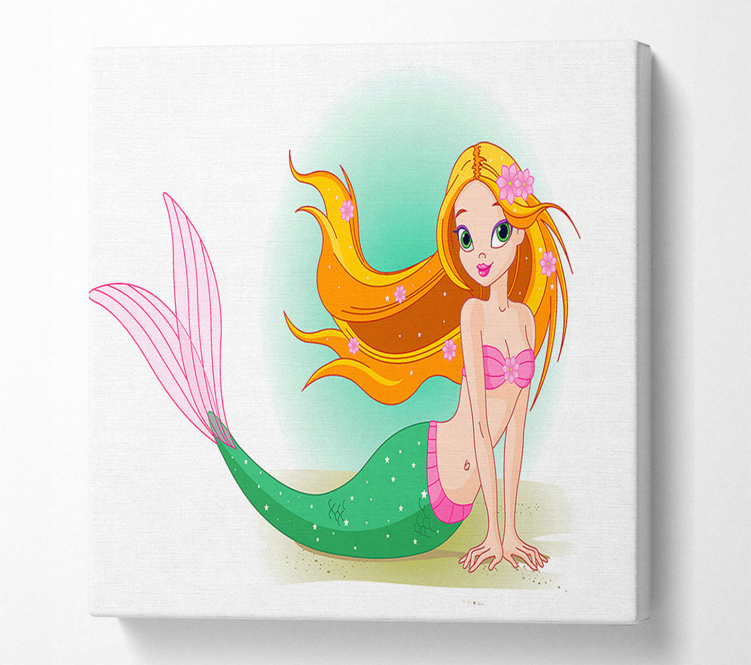  A Canvas Print of Pretty Mermaid Canvas Art