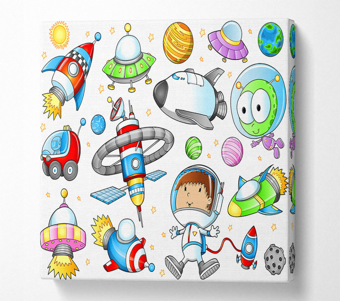  A Canvas Print of Space Kid Canvas Wall Art